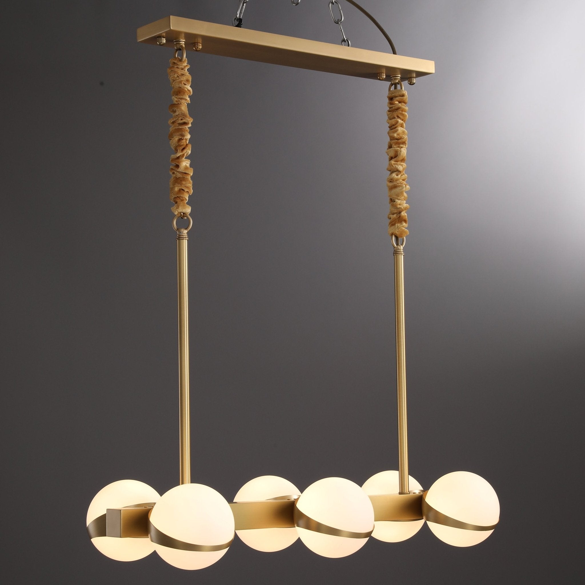 ASTRA Rectangular Solid Brass Chandelier