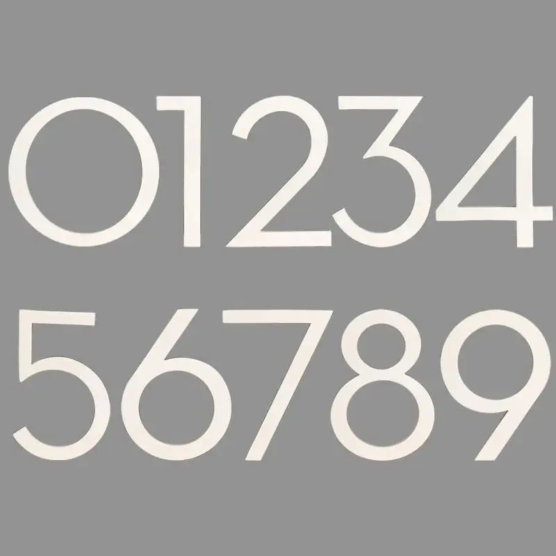 BROOKFIELD White Floating House Number Sign