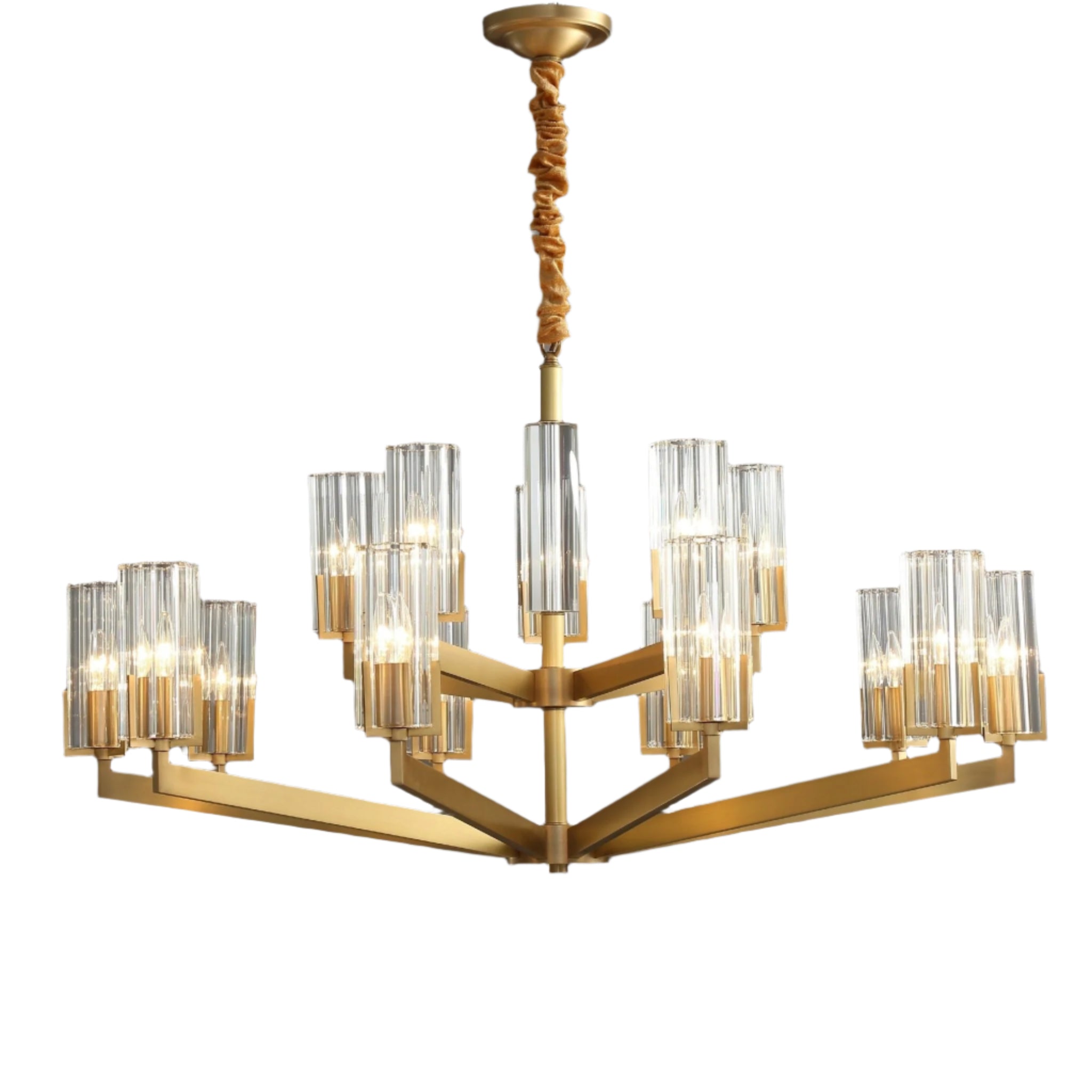 CELESTE Brass Round Chandelier