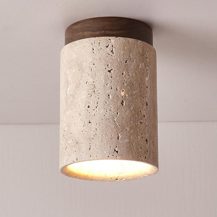 CIRRO Stone & Wood Ceiling Light