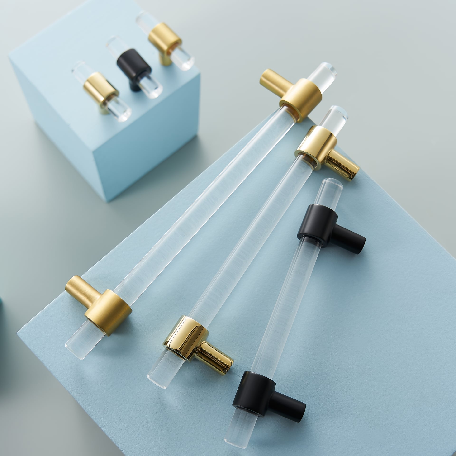 KRISTAL Acrylic & Brass Handles