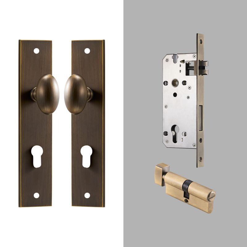 Antiek messing | Insteekslot (draaiknop)