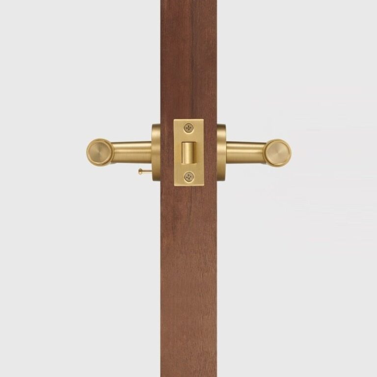 Ottone satinato | Privacy (Pulsante a forma di rosa)