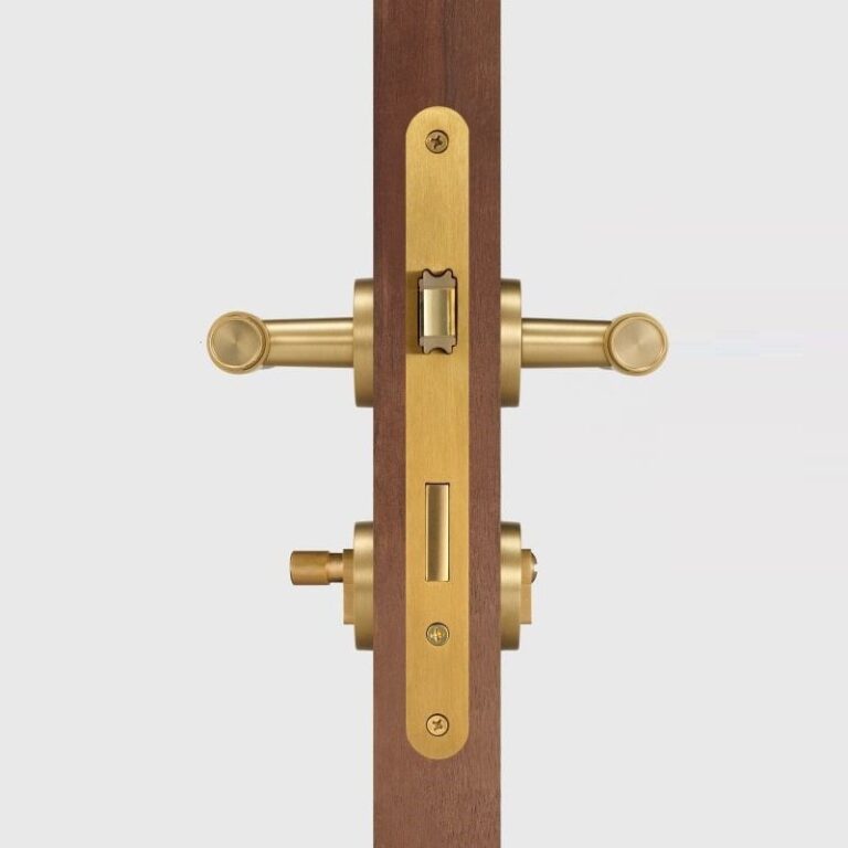 Ottone satinato | A incasso (con pomello)