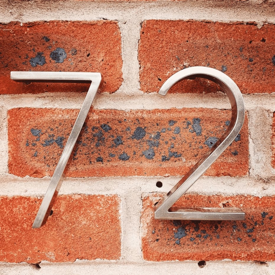 OBRE Satin Nickel House Numbers