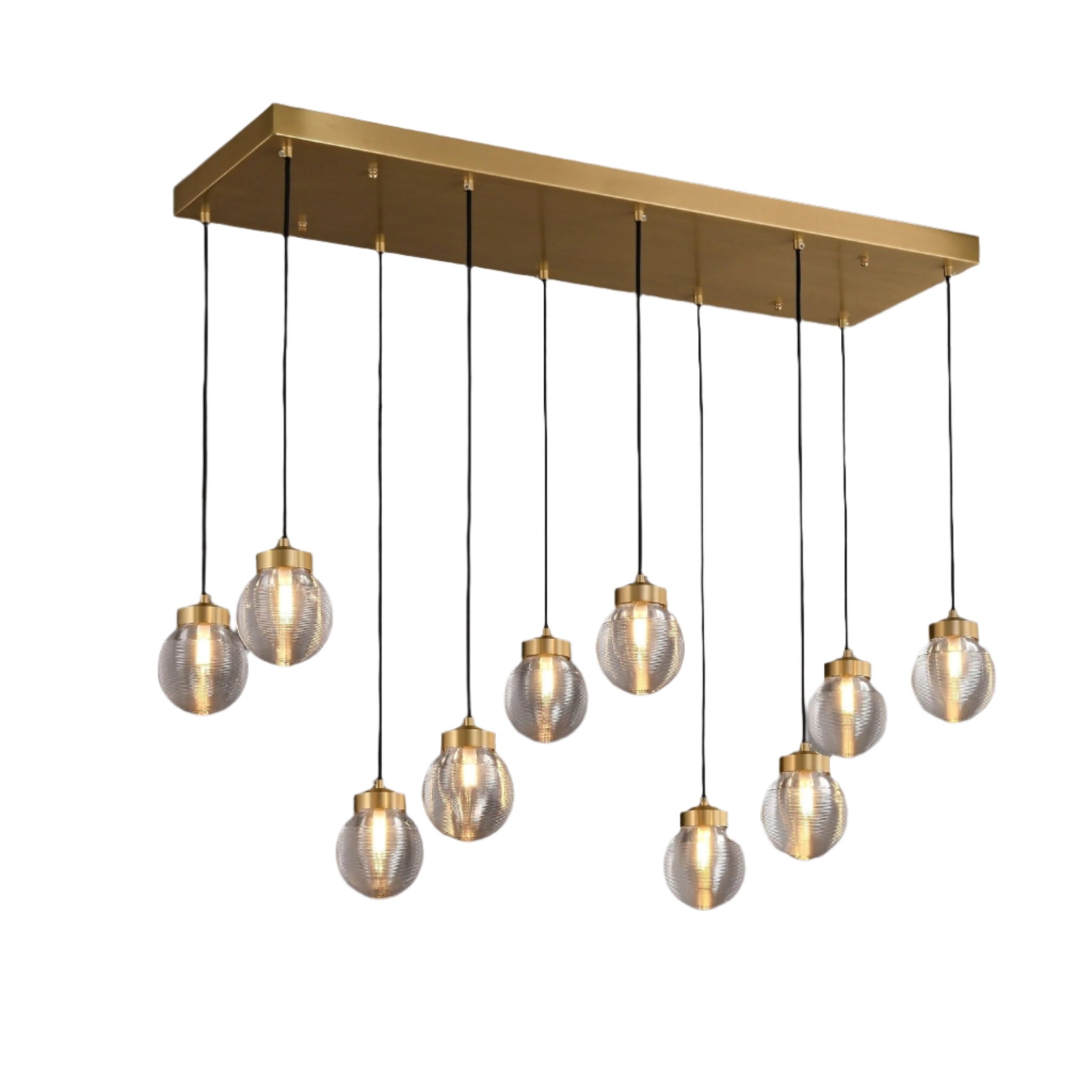 ORBIS Brass Linear Chandelier