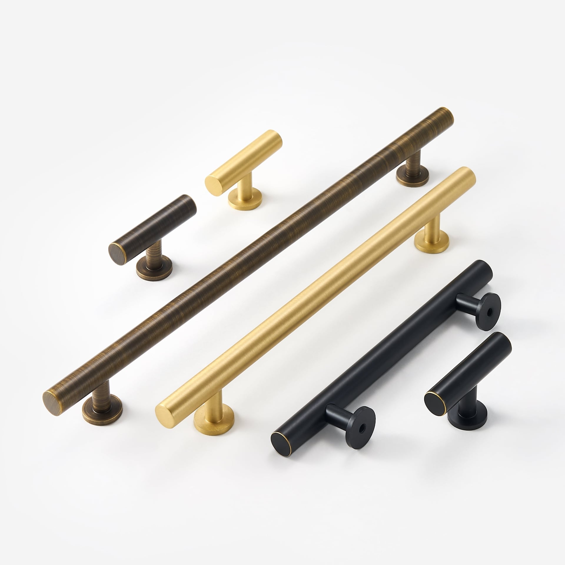 STROKKA Brushed Solid Brass Handles