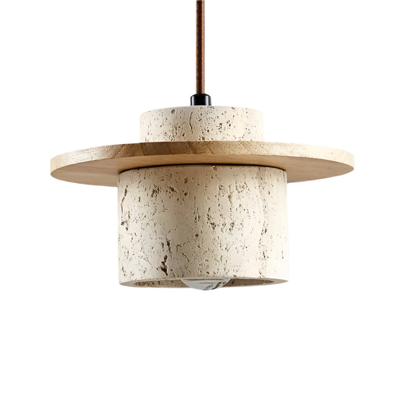 TERRA Stone & Wood Pendant Light